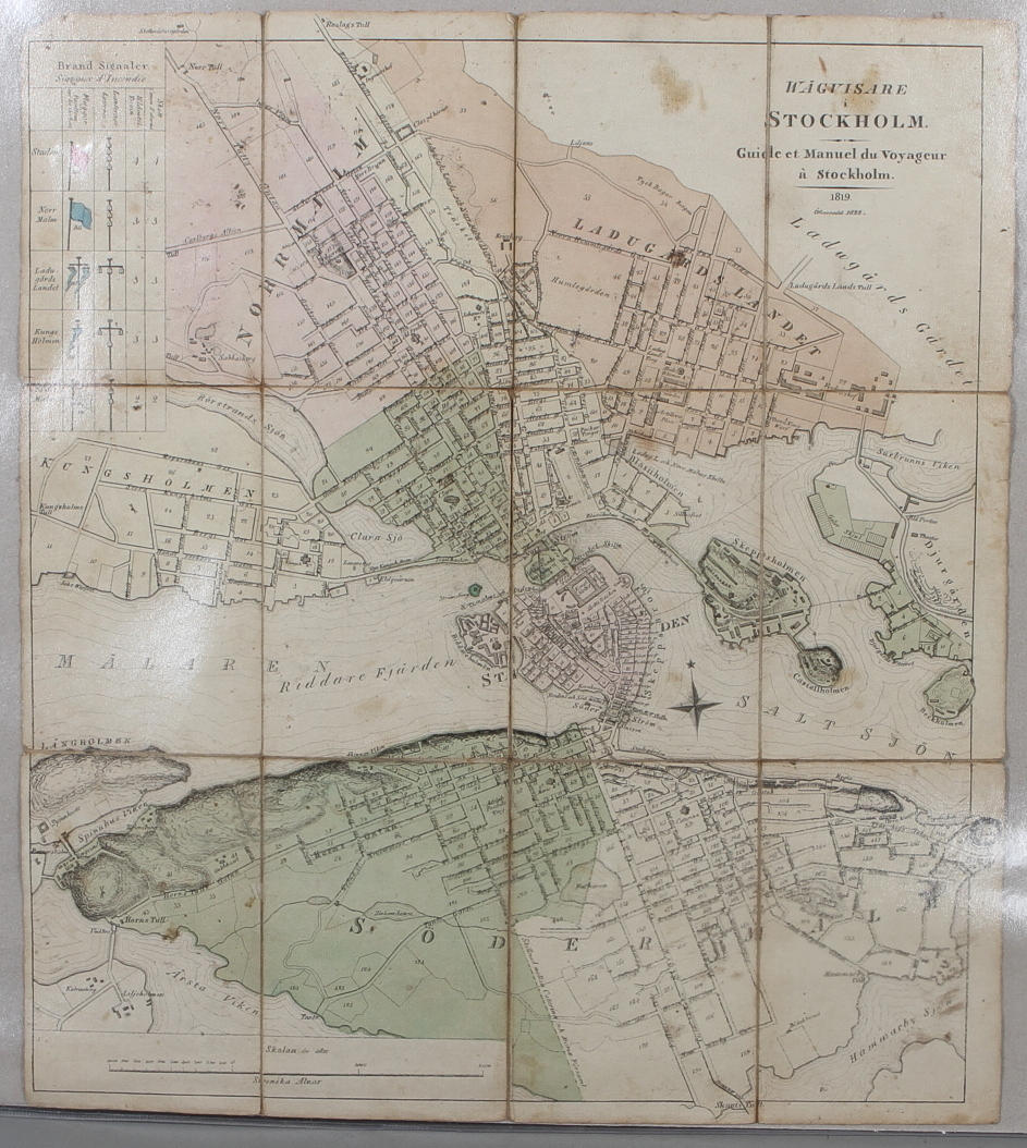 KARTA, Stockholm innanför tullarna, 1819-1828.