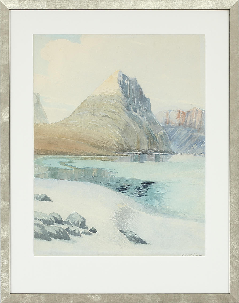 OLOF WALFRID NILSSON. , akvarell, sign.