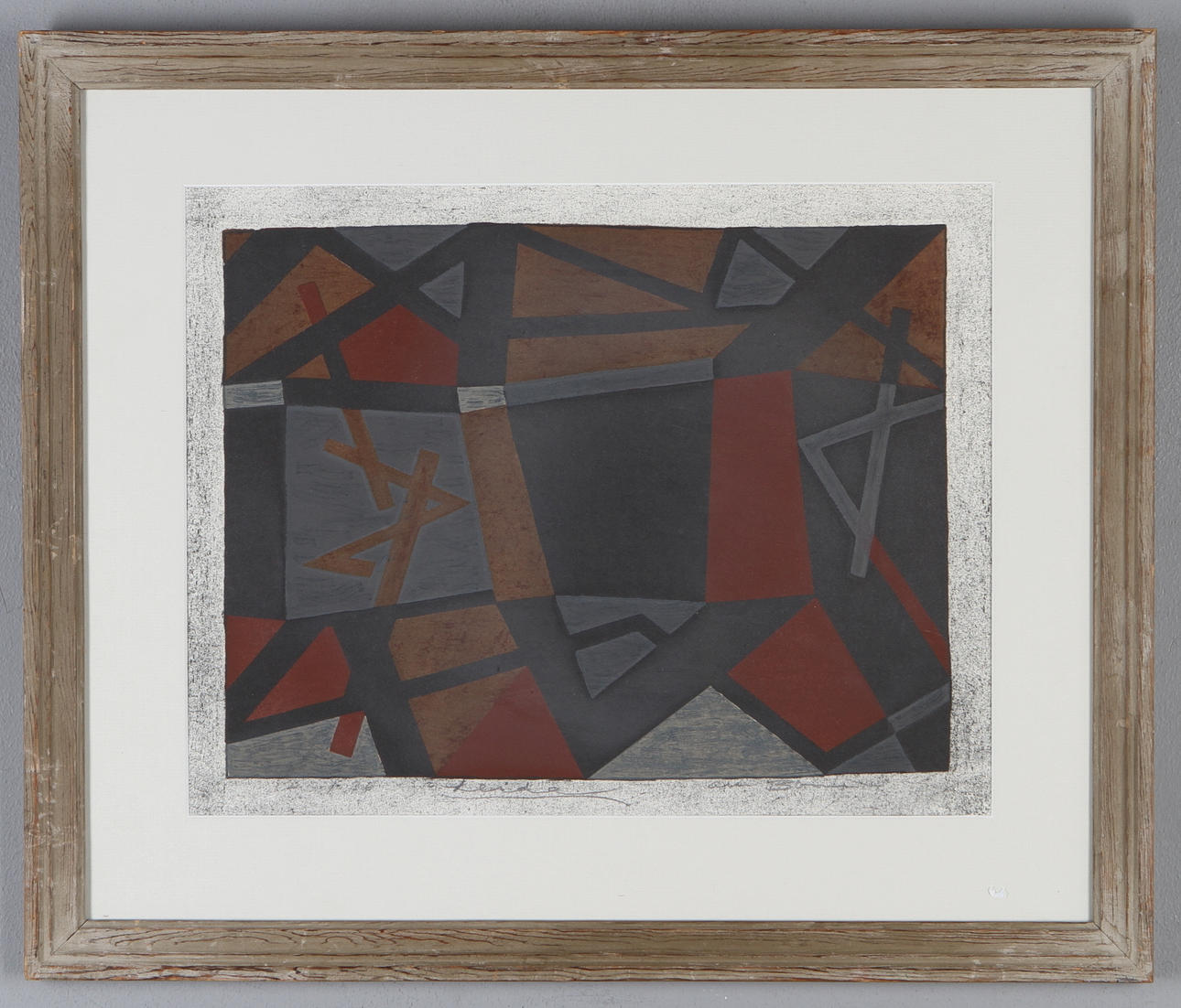 OLLE BONNIER. Komposition, färglitografi, signerad och numrerad 12/36.