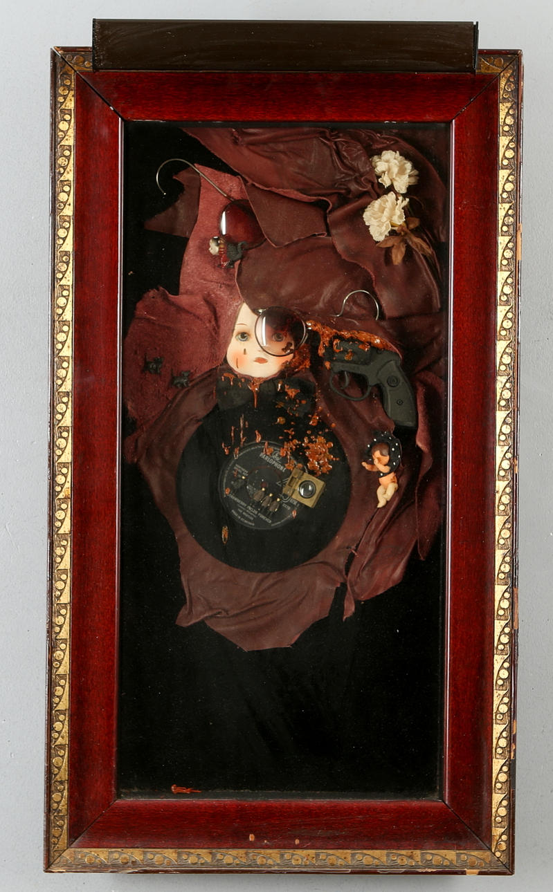 LENA ALINDER-SOHLMAN. "John Lennon", assemblage, unsigned.