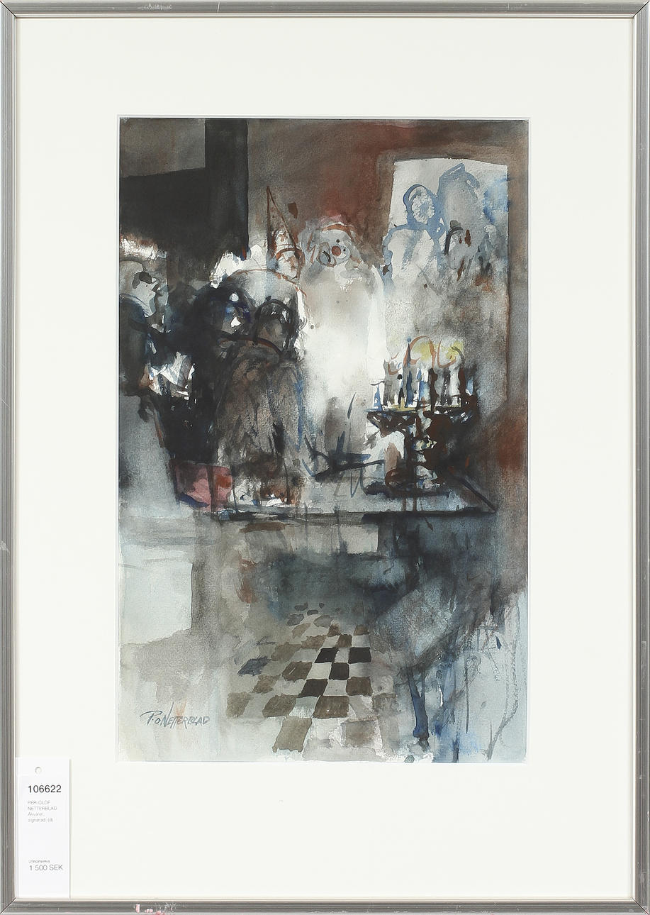 PER-OLOF NETTERBLAD. Akvarell, signerad.