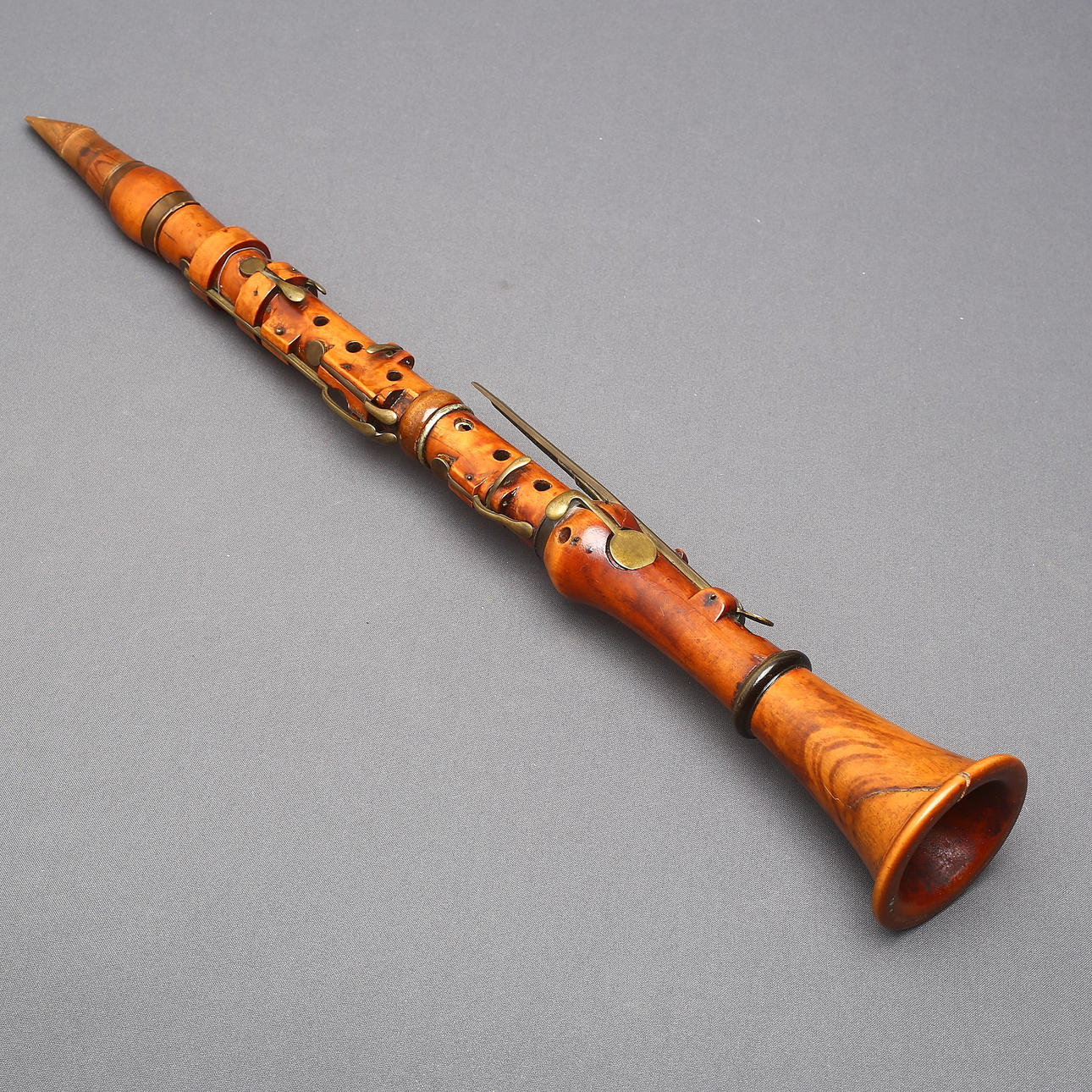KLARINETTE, Holz, 19. Jahrhundert.