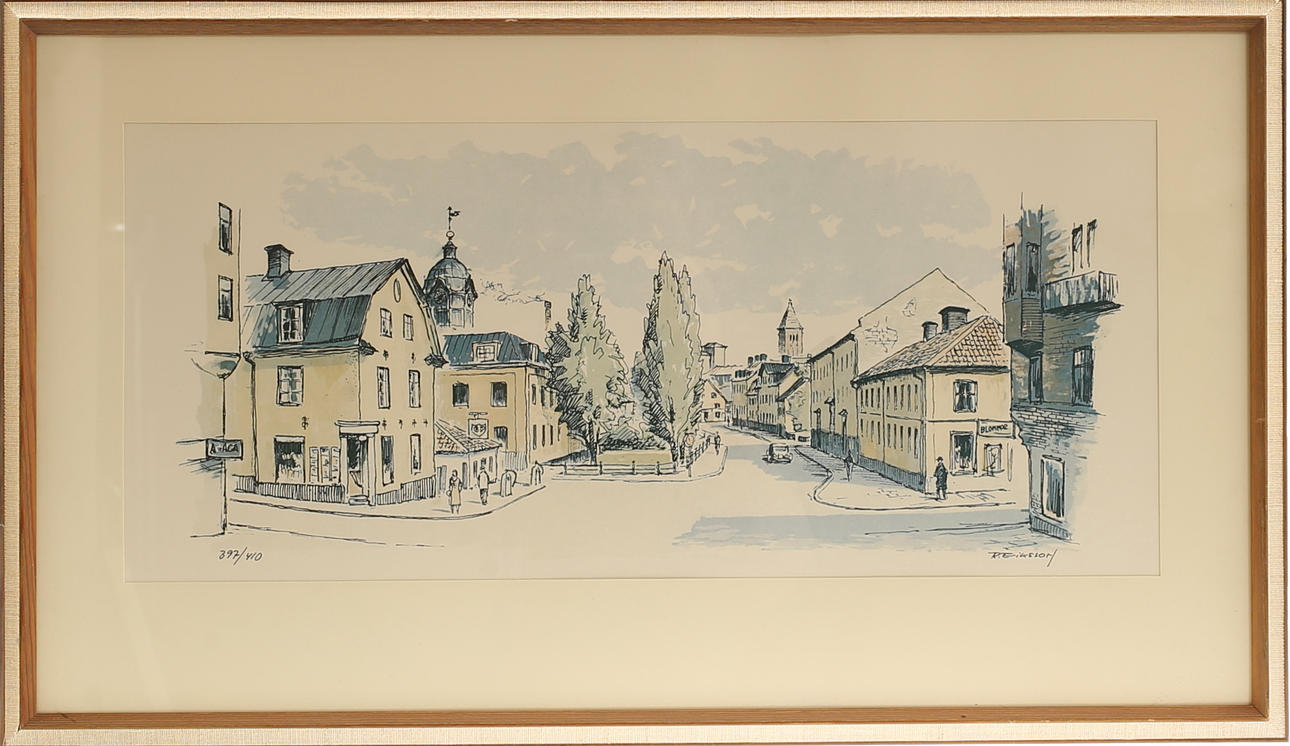 ROLF ERIKSSON. Color lithograph, signed and numbered 397/410.