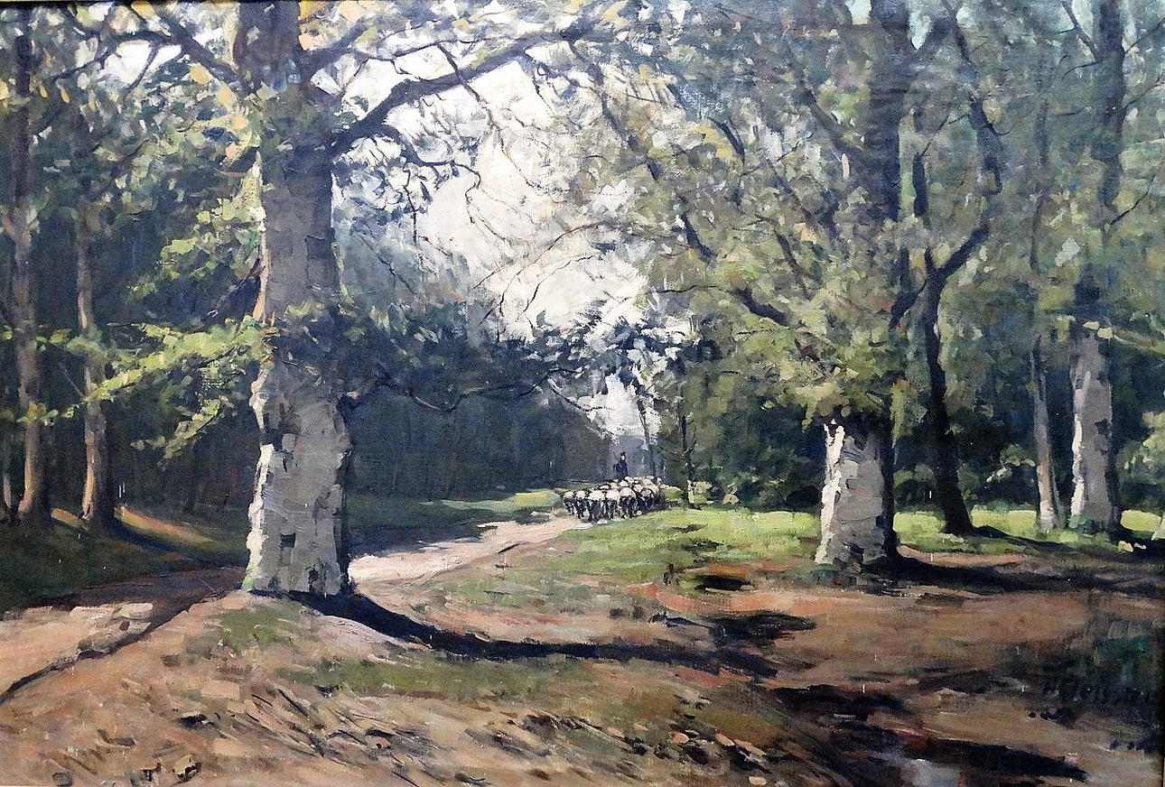 HANS GLEISSNER: FOREST IDYLL, around 1900.