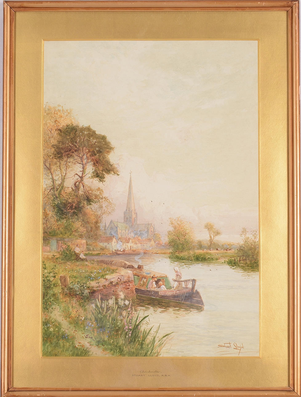 STUART LLOYD. Akvarell.