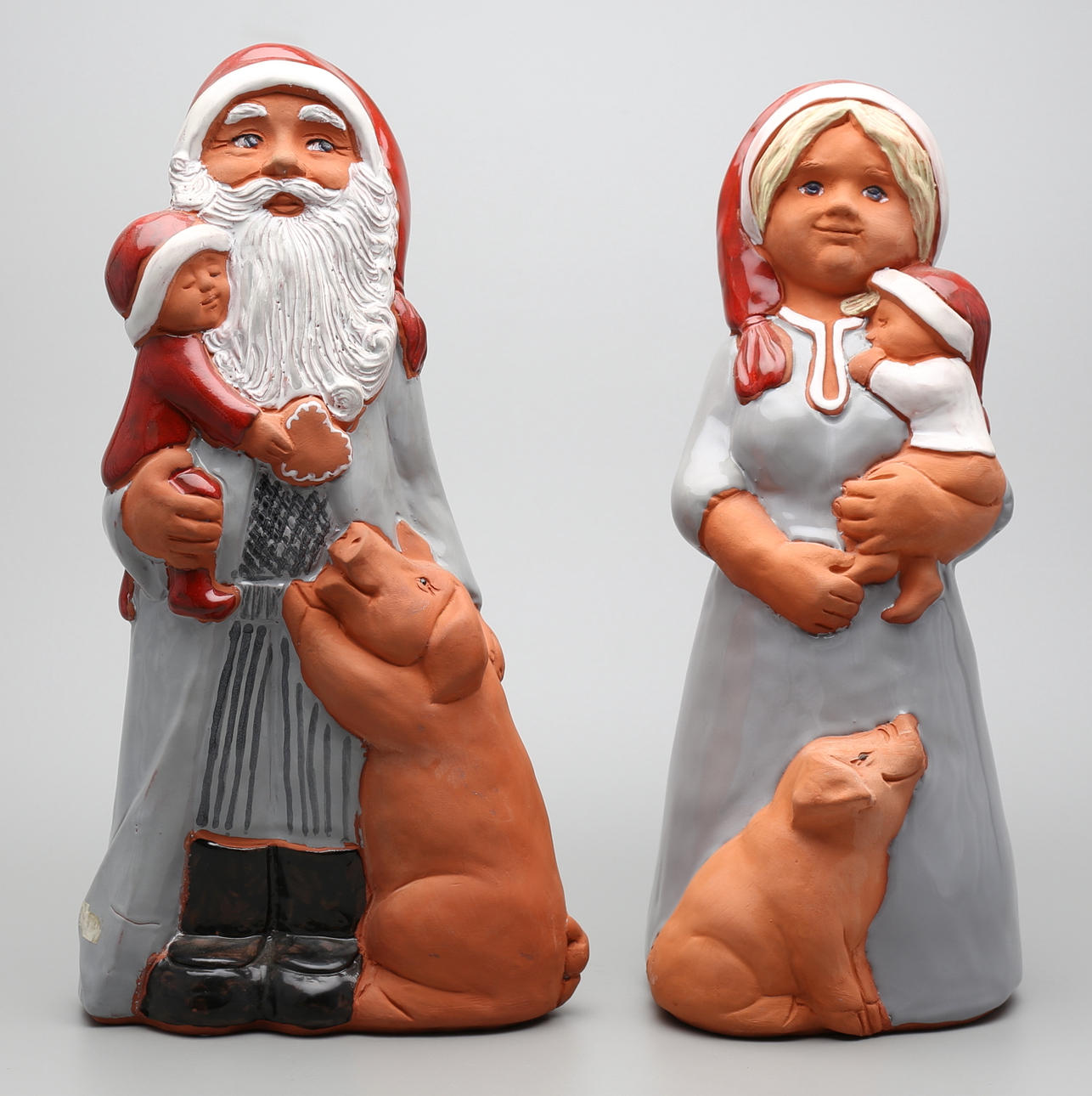 FIGURINER, TOMTAR, 2 st, keramik, Gabriel, 19/2000-tal.