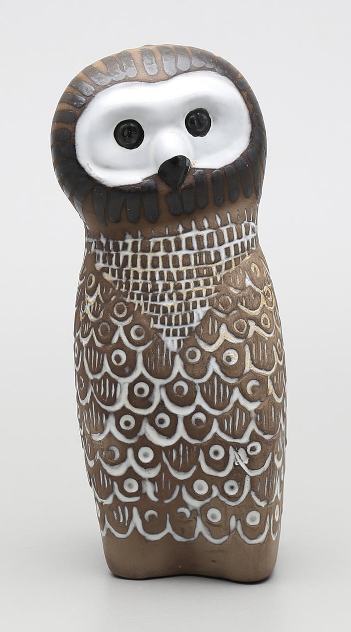 FIGURIN, uggla, keramik, Upsala Ekeby, Mari Simmulson, 1966-69.