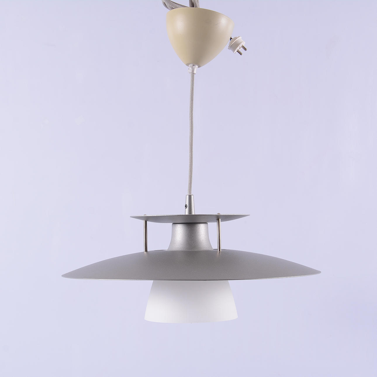 CEILING LAMP, gray lacquered metal, Belid. Type T1132.