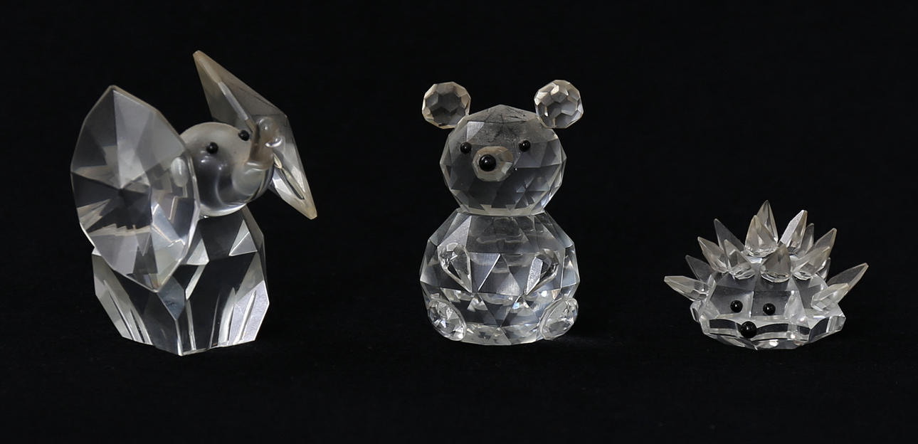 FIGURINER (3), Swarovski-kristall, 1900-tal.