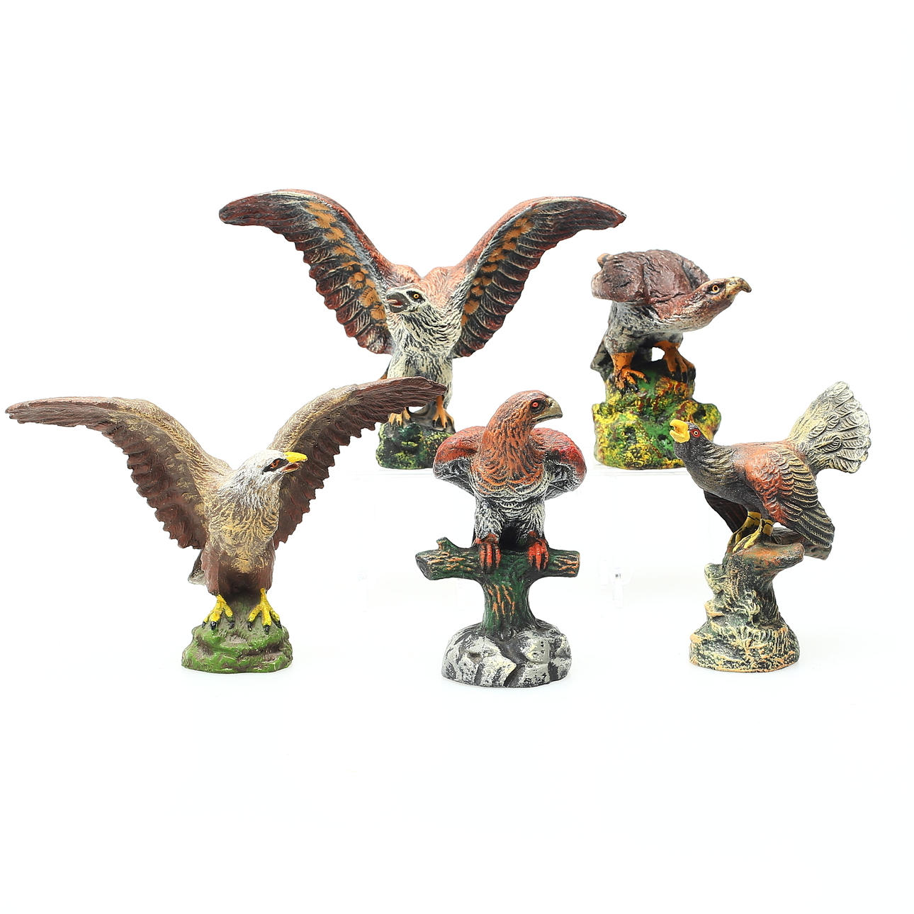 ELASTOLIN and TIPPLE-TOPPLE, 5 birds, Germany.