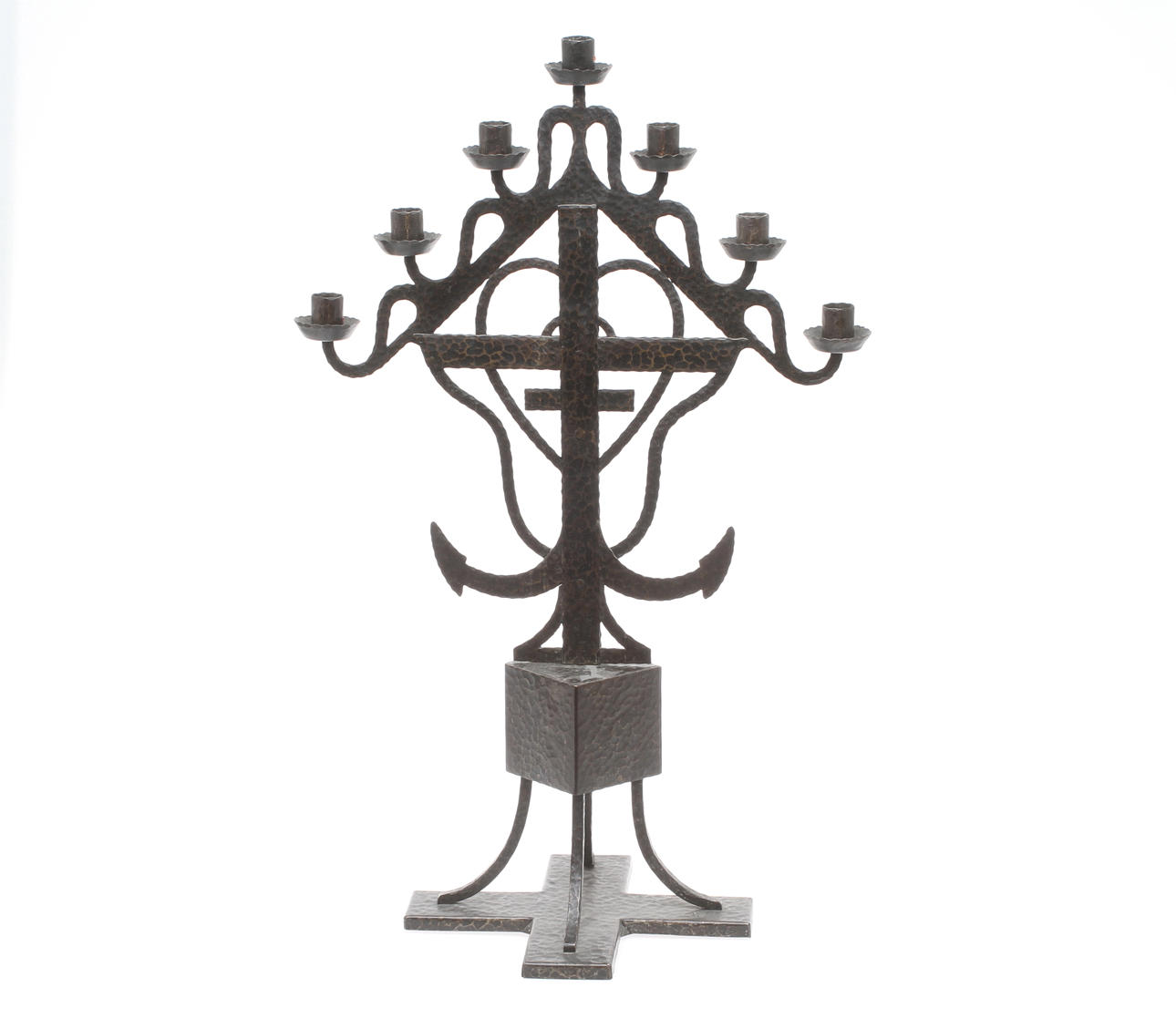 KANDELABER, för 7 ljus, smide, 1900-tal.