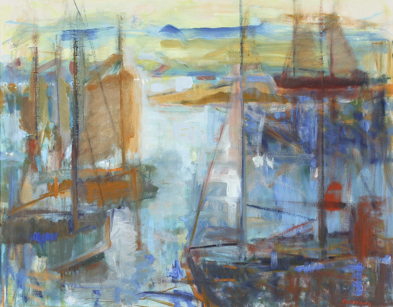 ELVINE OSTERMAN. Olja på duk, signerad.