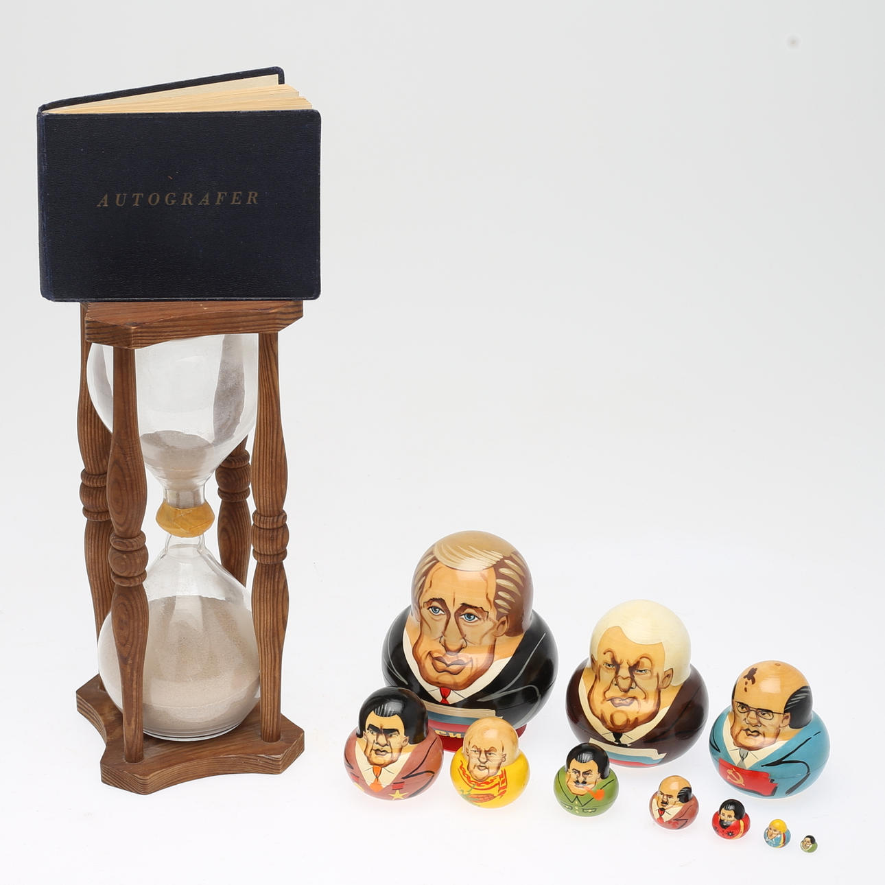 BABUSHKA DUKKER, 10 stk, Rusland, TIMEGLAS, VENNEBOG.