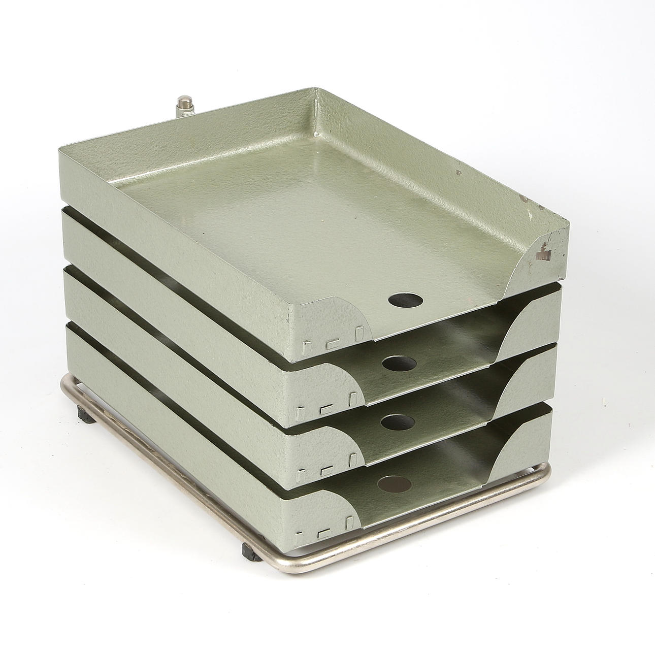 BRIEFSTÄNDER, Metall, Mitte 20. Jahrhundert.