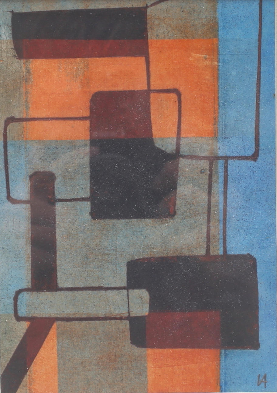 INGRID ALMQUIST. original tryckplåt, monogramsignerad IA.