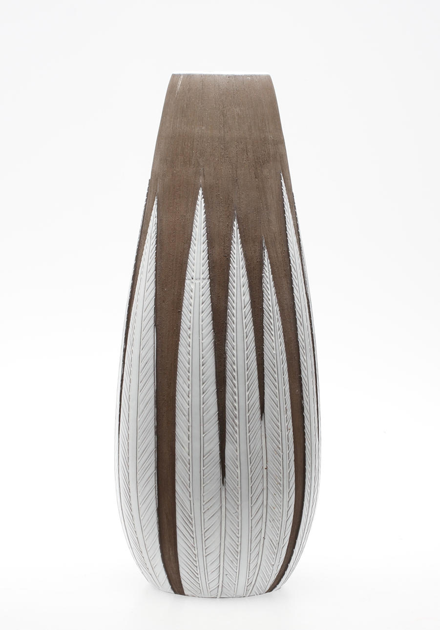 GOLVVAS "PAPRIKA", delvis glaserat lergods. Anna-Lisa Thomson för Upsala-Ekeby.