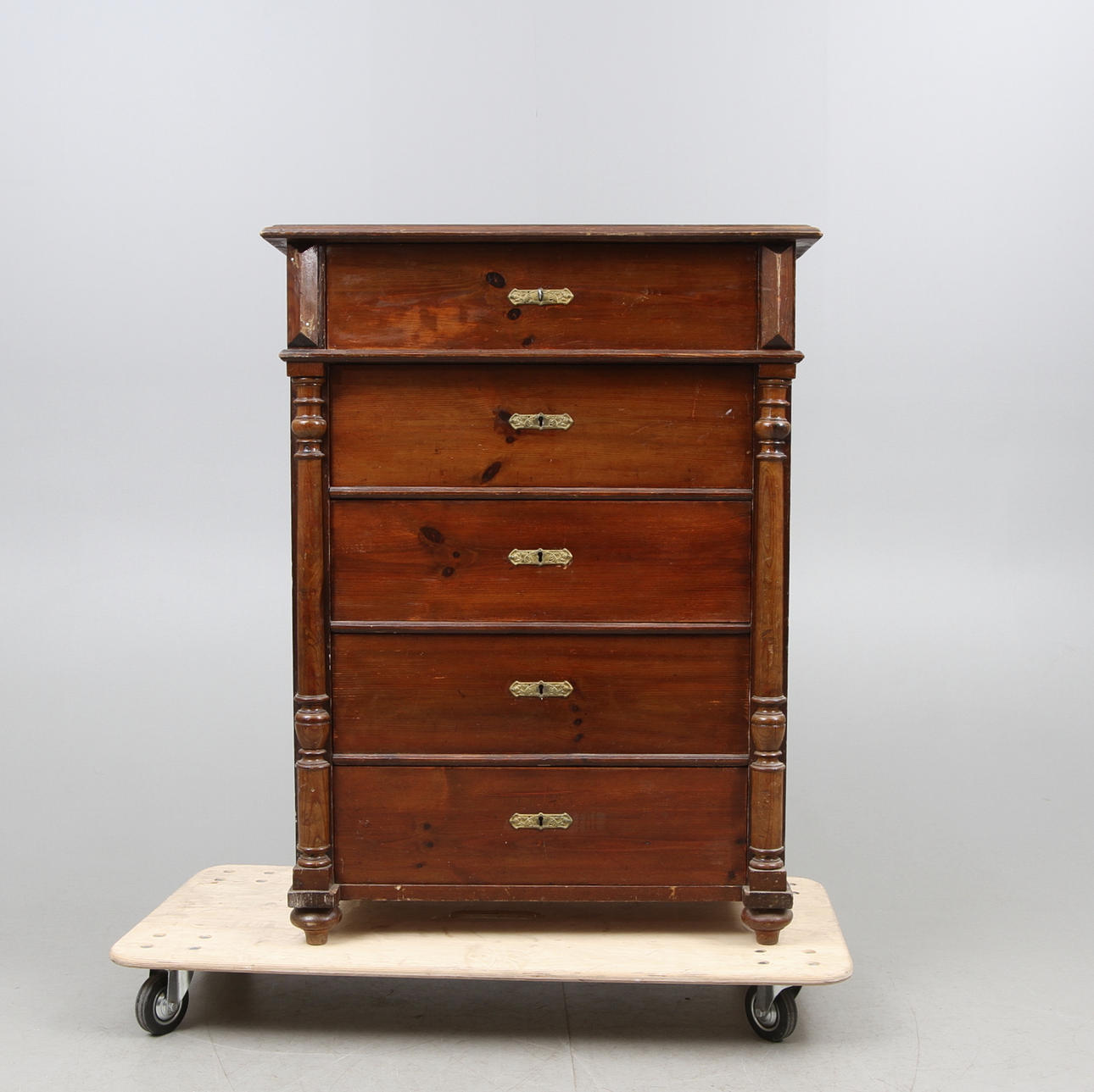 Kommode, 19. Jahrhundert, 5 Schubladen.