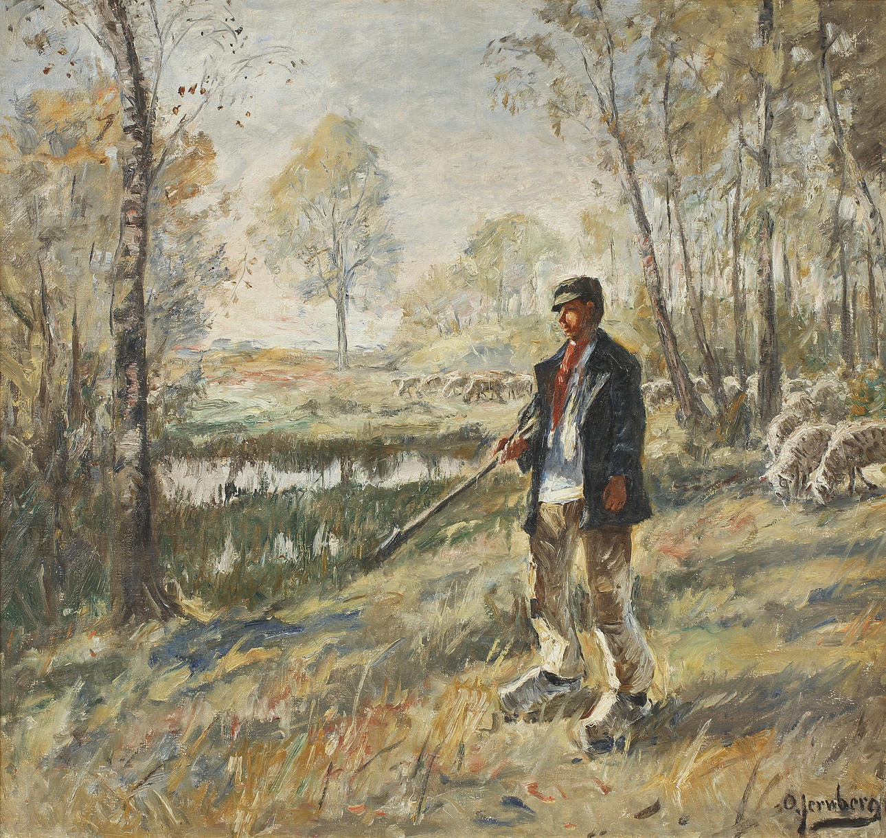 OLOF JERNBERG. Olja på duk, signerad.