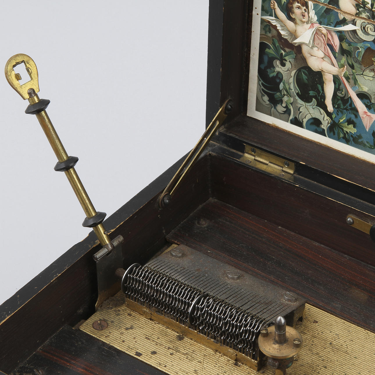 POLYPHON, speldosa med 15 plåtskivor, Tyskland omkring år 1900.