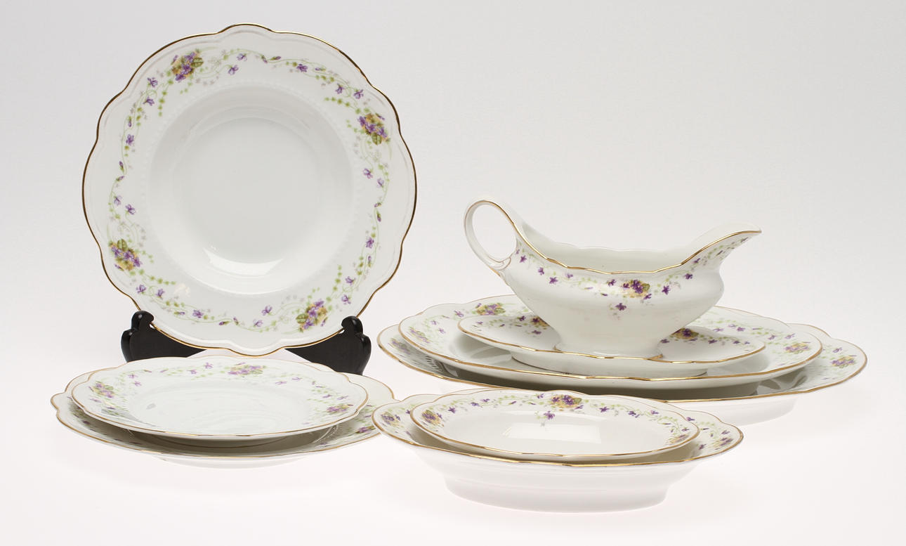 MATSERVIS, 60 delar, porslin, Rörstrand, sekelskiftet 1900.