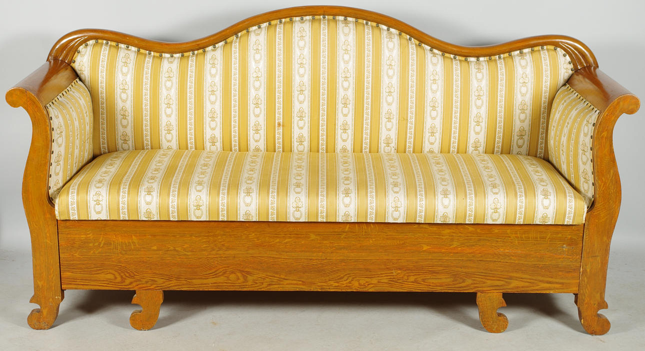 BÄDDSOFFA, drickamålad, 1800-tal.