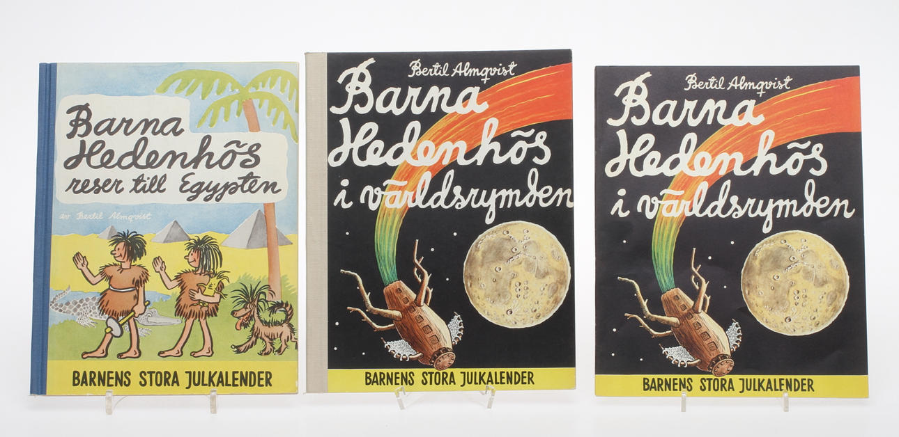 SERIER, 3 volymer, "Barna Hedenhös", Bertil Almqvist.