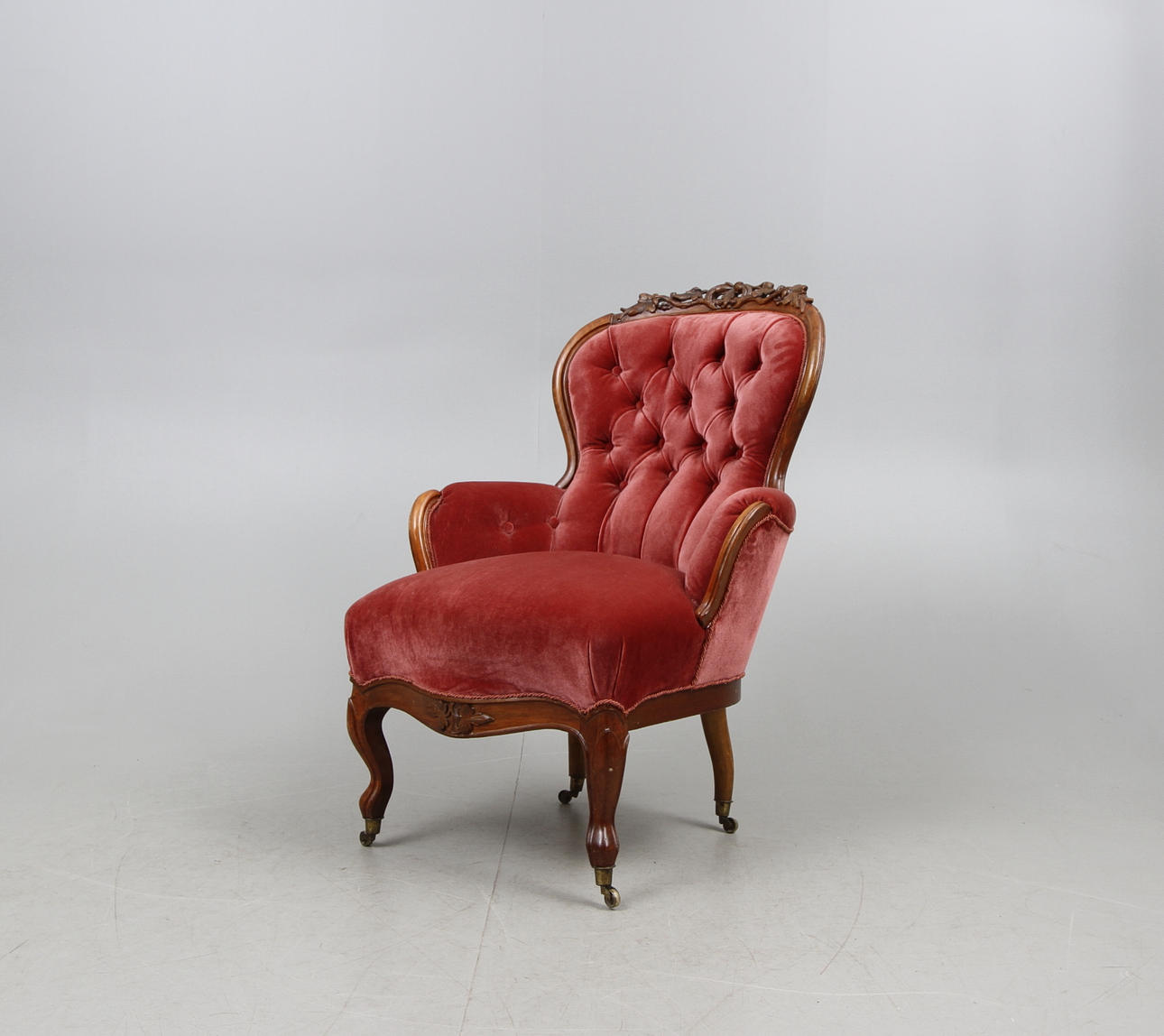 SALONGSFÅTÖLJ, nyrokoko, 1800-tal.