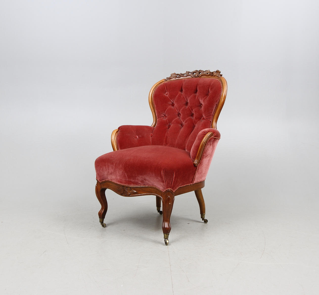 SALONGSFÅTÖLJ, nyrokoko, 1800-tal.