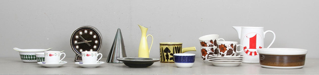 KERAMIKFÖREMÅL, 16 delar, Arabia, Gustavsberg, Rörstrand.