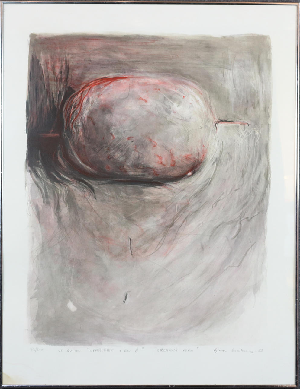 BJÖRN WESTER. Lithography 73/200, "Organic form", signed -82.