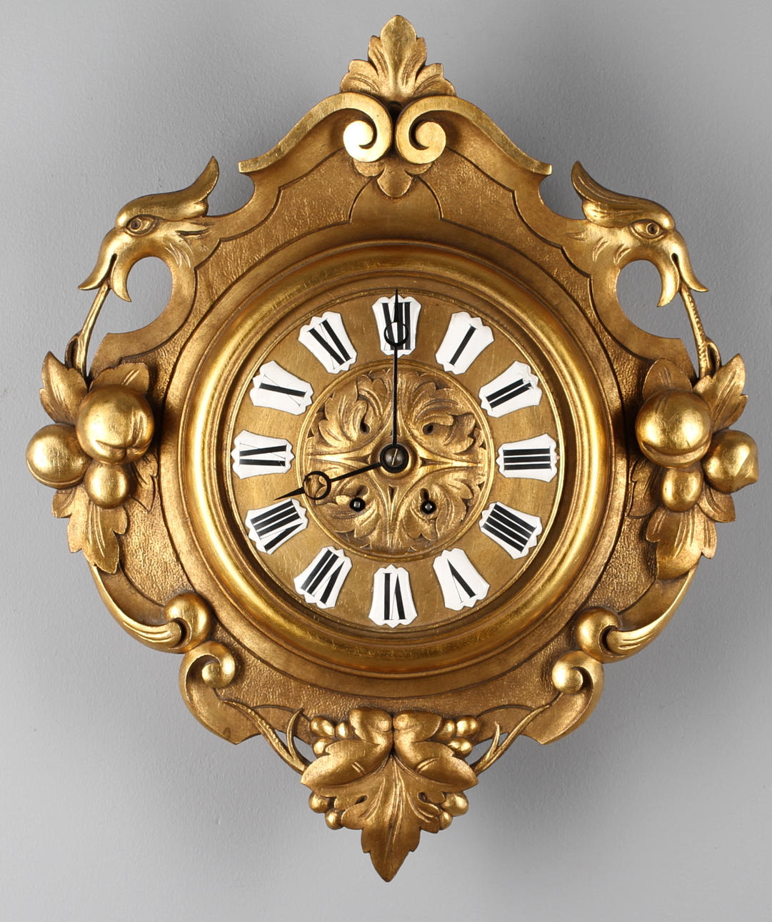 VÄGGUR, Oscariansk, 1800-tal, bronserat.