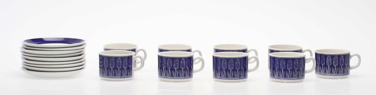 Servis, 9 delar, "Blå Hyacint", Arthur Percy, Gefle.