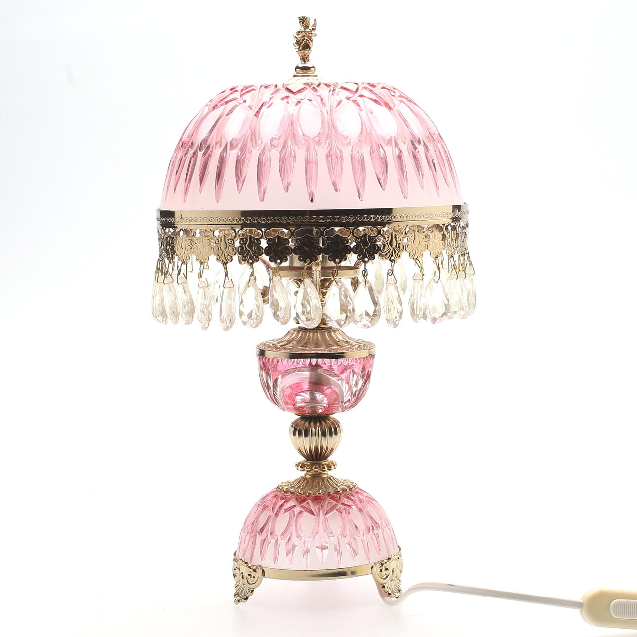 TABLE LAMP, with prism, 20th century.