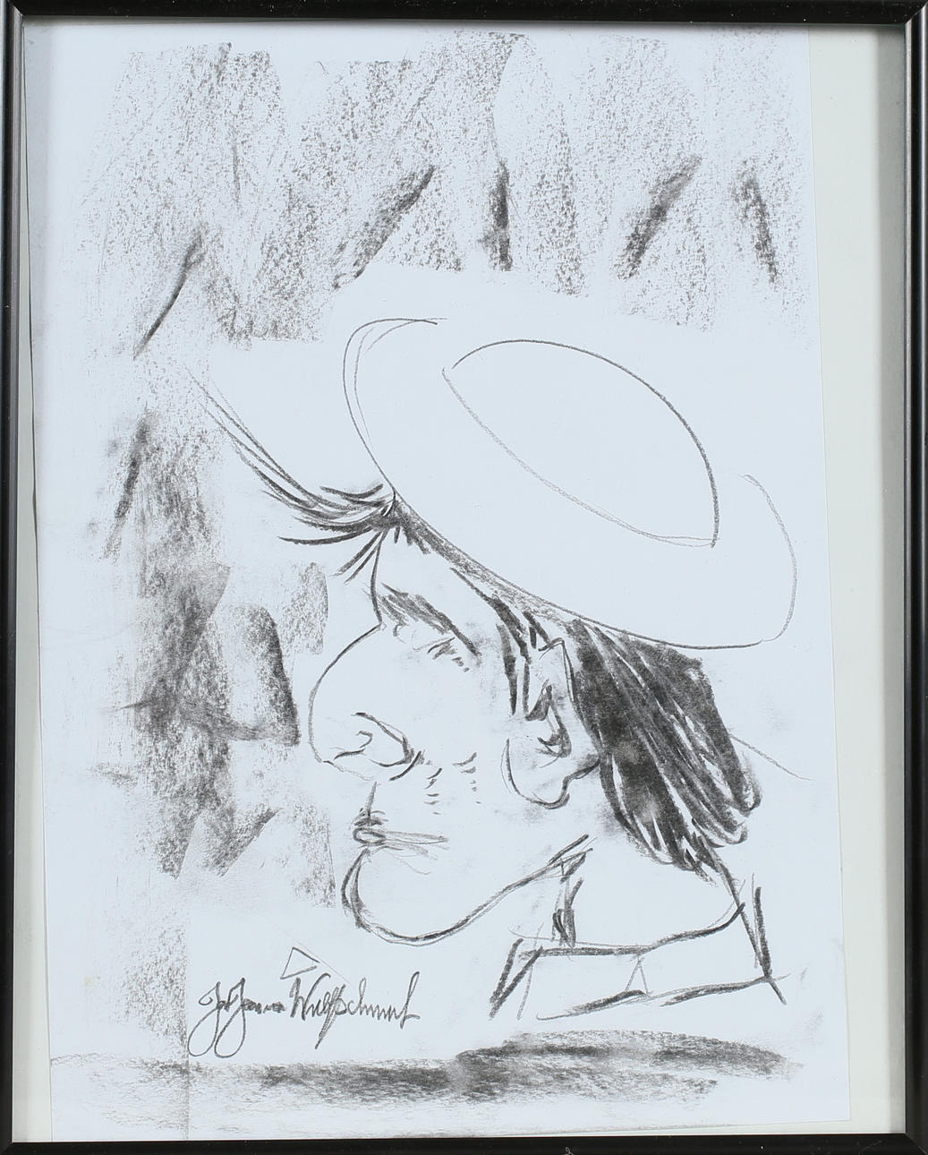 JAN VON WULFFSCHMIDT. GEMÄLDE, 2 Stück, Kohlekreide.