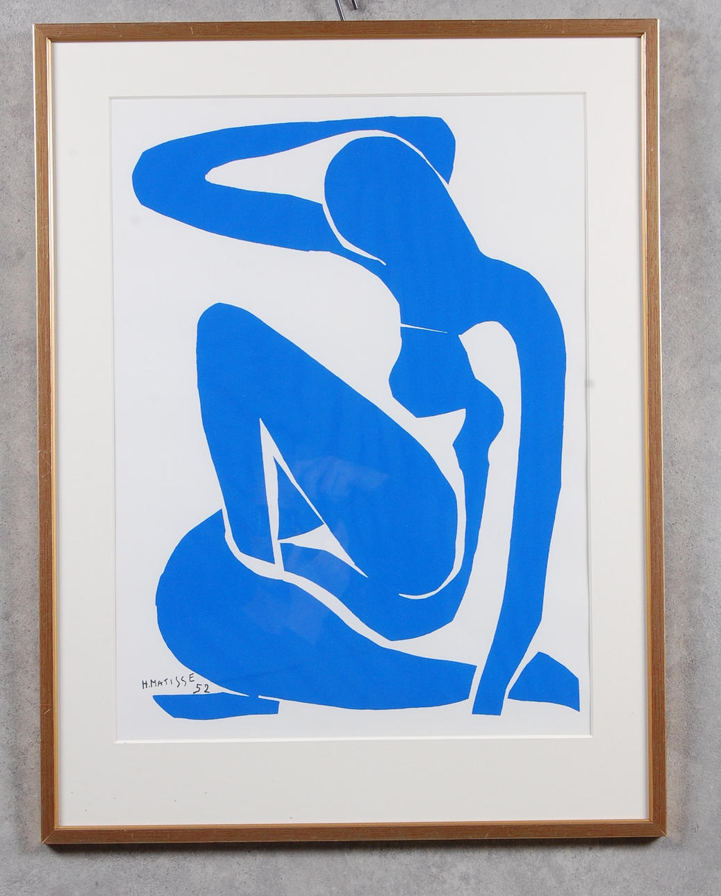 HENRI MATISSE. " Blue nude " litografi, signerad, daterad i plåten -52.