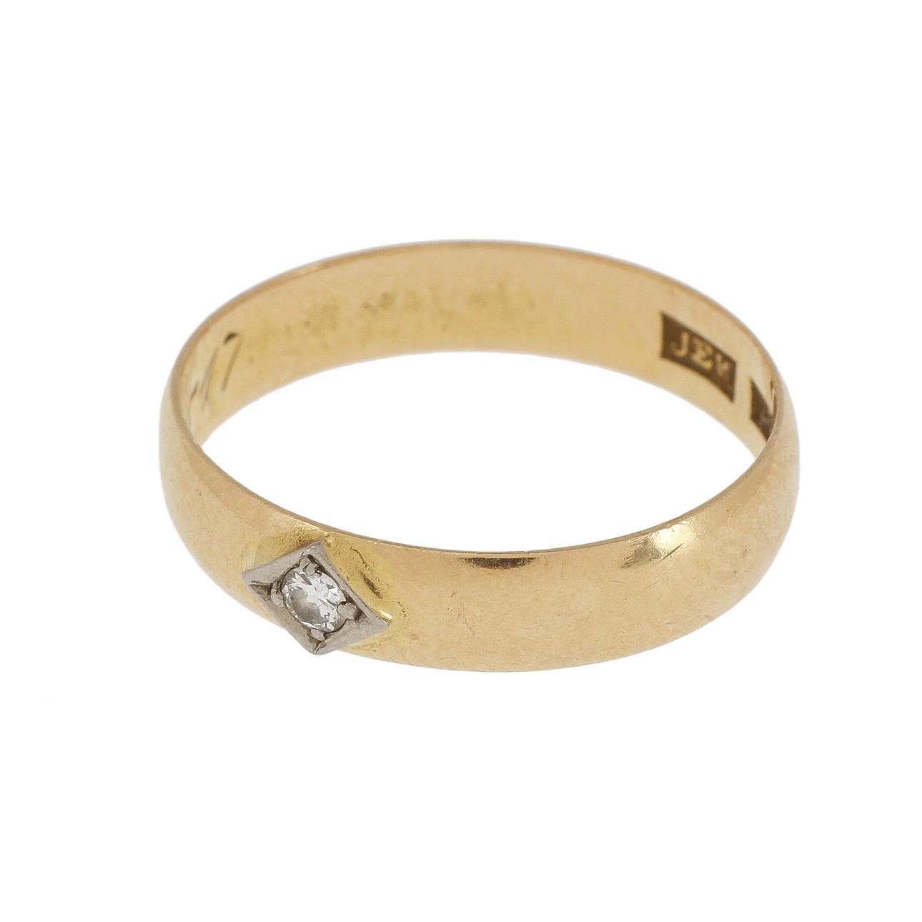 RING, 18k med diamant.