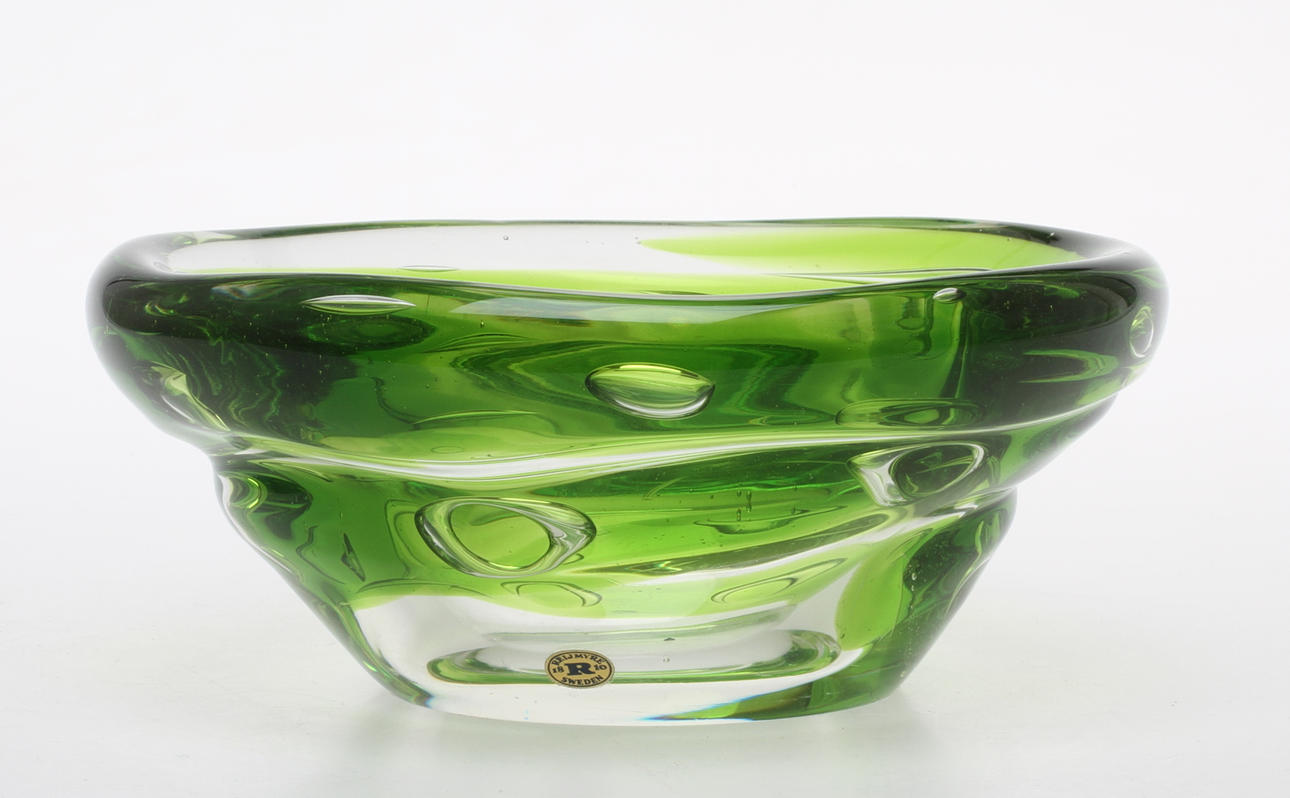 SKÅL, glas, Paul Kedelv Reijmyre, sign och daterad -67.