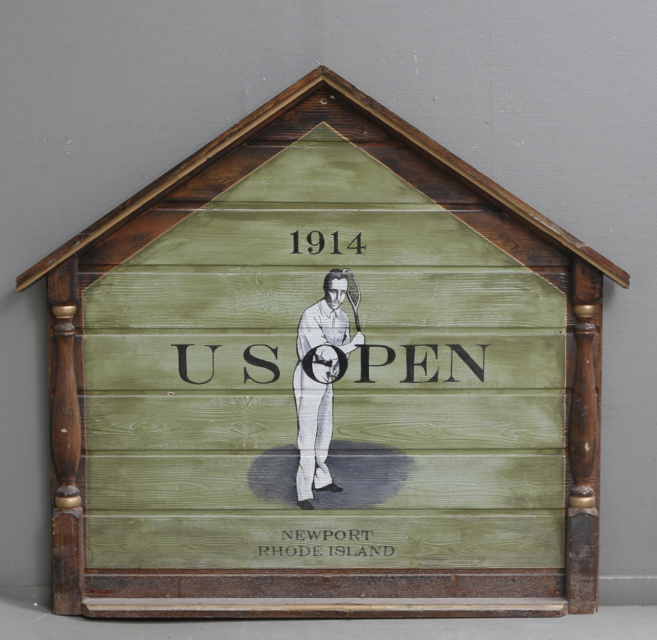 SKYLT, trä, 1914 US open, Newport Rhode Island.