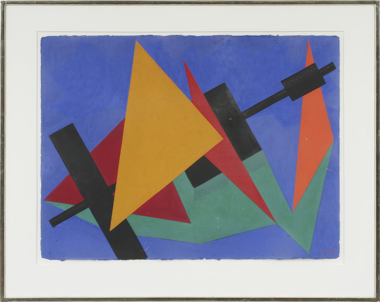 CLAES-GÖRAN KARLSSON. Tempera på papper. Signerad och daterad 85.