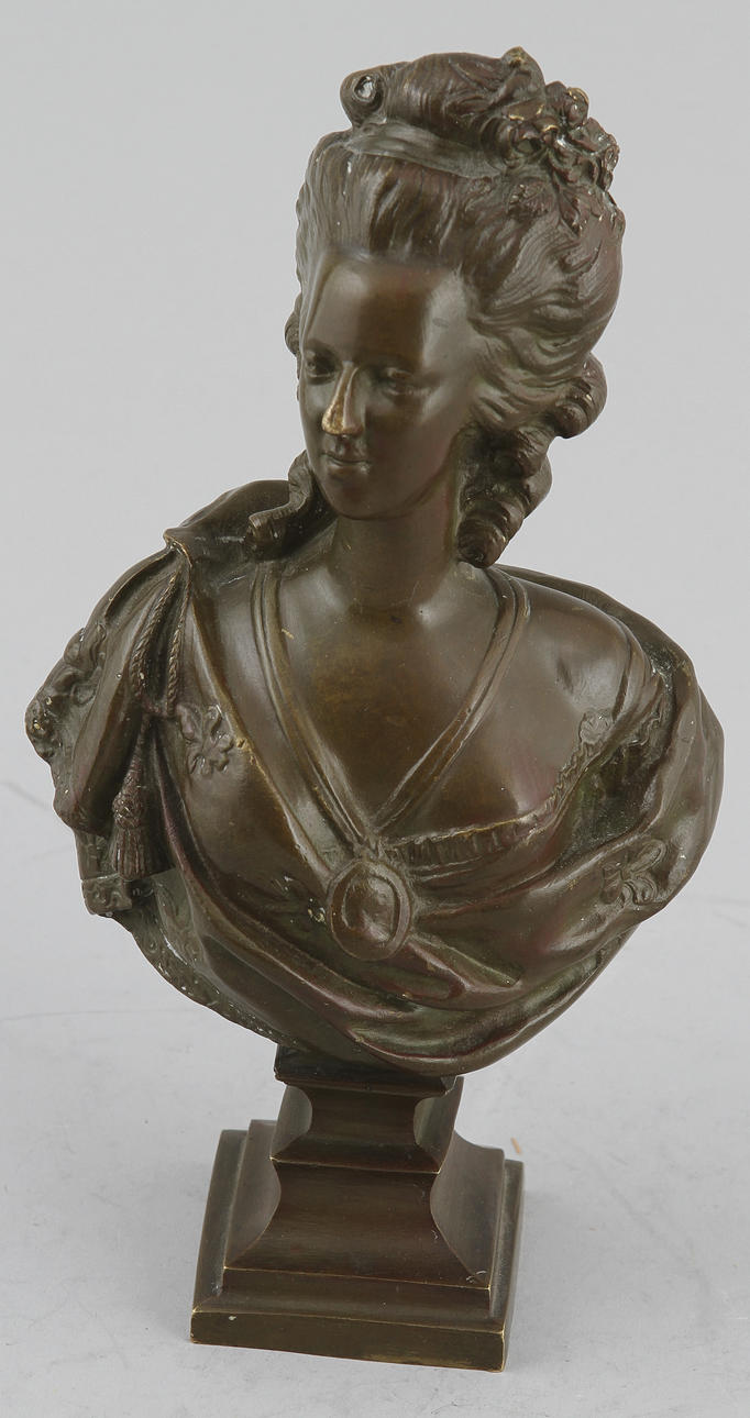 SKULPTUR, brons, signerad Houdon.