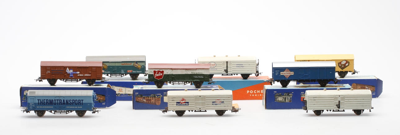 MODELLTÅG, 9 delar, Pocher.