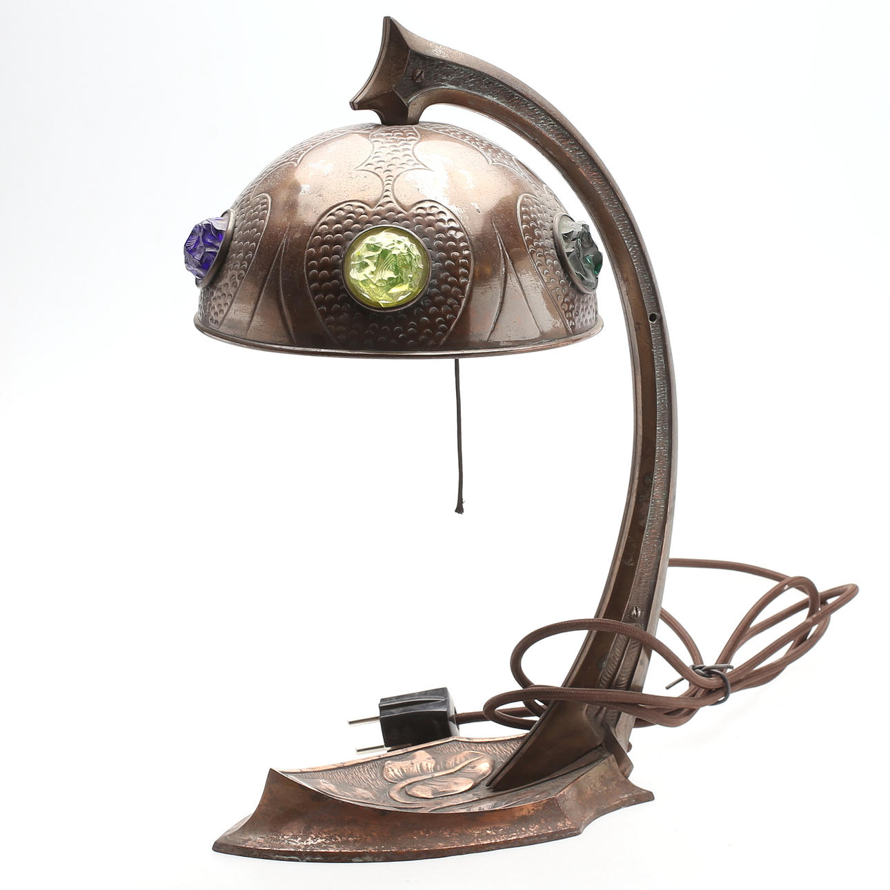 TABLE LAMP, copper, Art Nouveau, early 20th century.