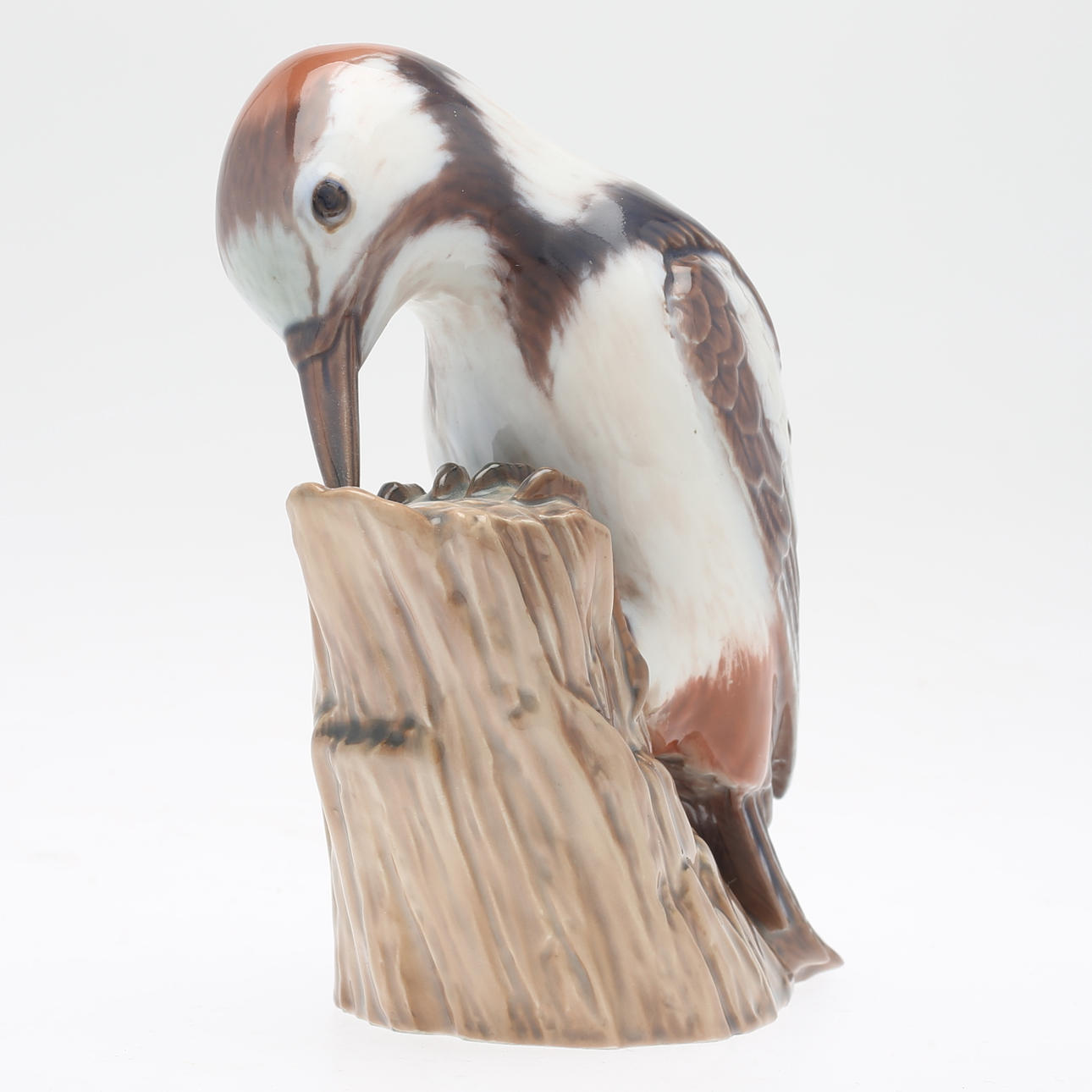 FIGURIN, porslin, hackspett, Dahl Jensen, Danmark.