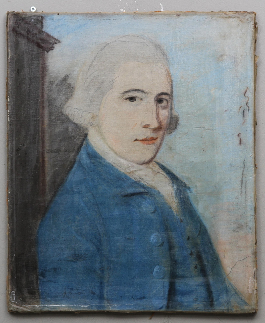 OKÄND KONSTNÄR. Porträtt av adelsman. 1800-tal. Olja på duk. Osignerad.