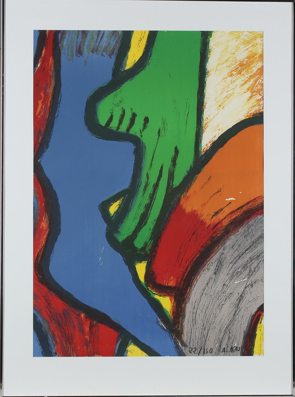 ALEXANDER KAJ LINDSTRÖM. Composition, color lithograph, signed and numbered 22/150.