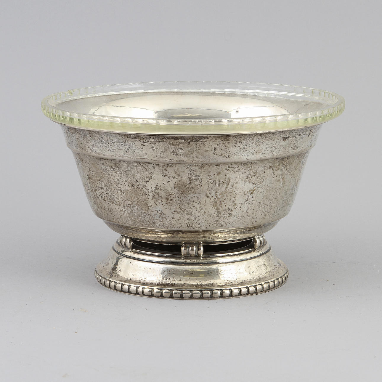 SKÅL PÅ FOT, silver, Danmark. 490 gram.