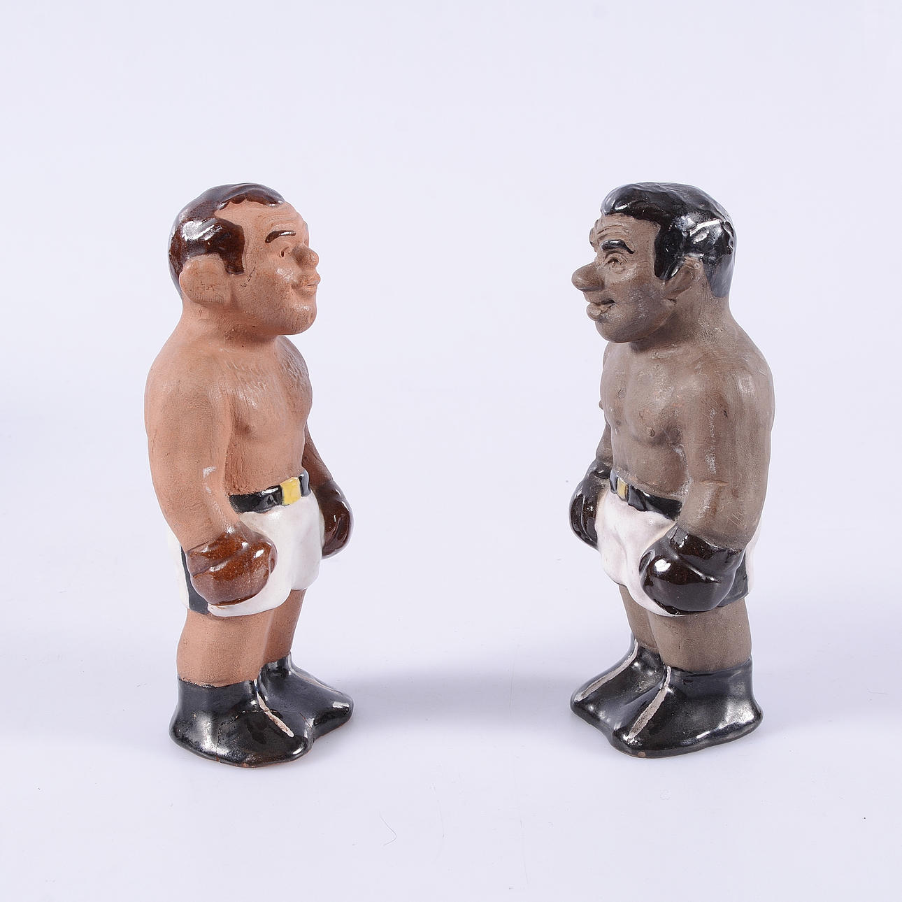 FIGURES, 2 pieces, ceramic, Tore Borg, 1900s.