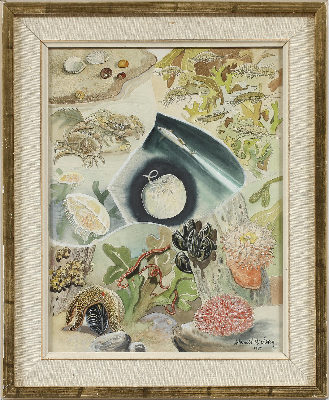 HARALD WIBERG. Akvarell och blyerts, signerad och daterad 1959.