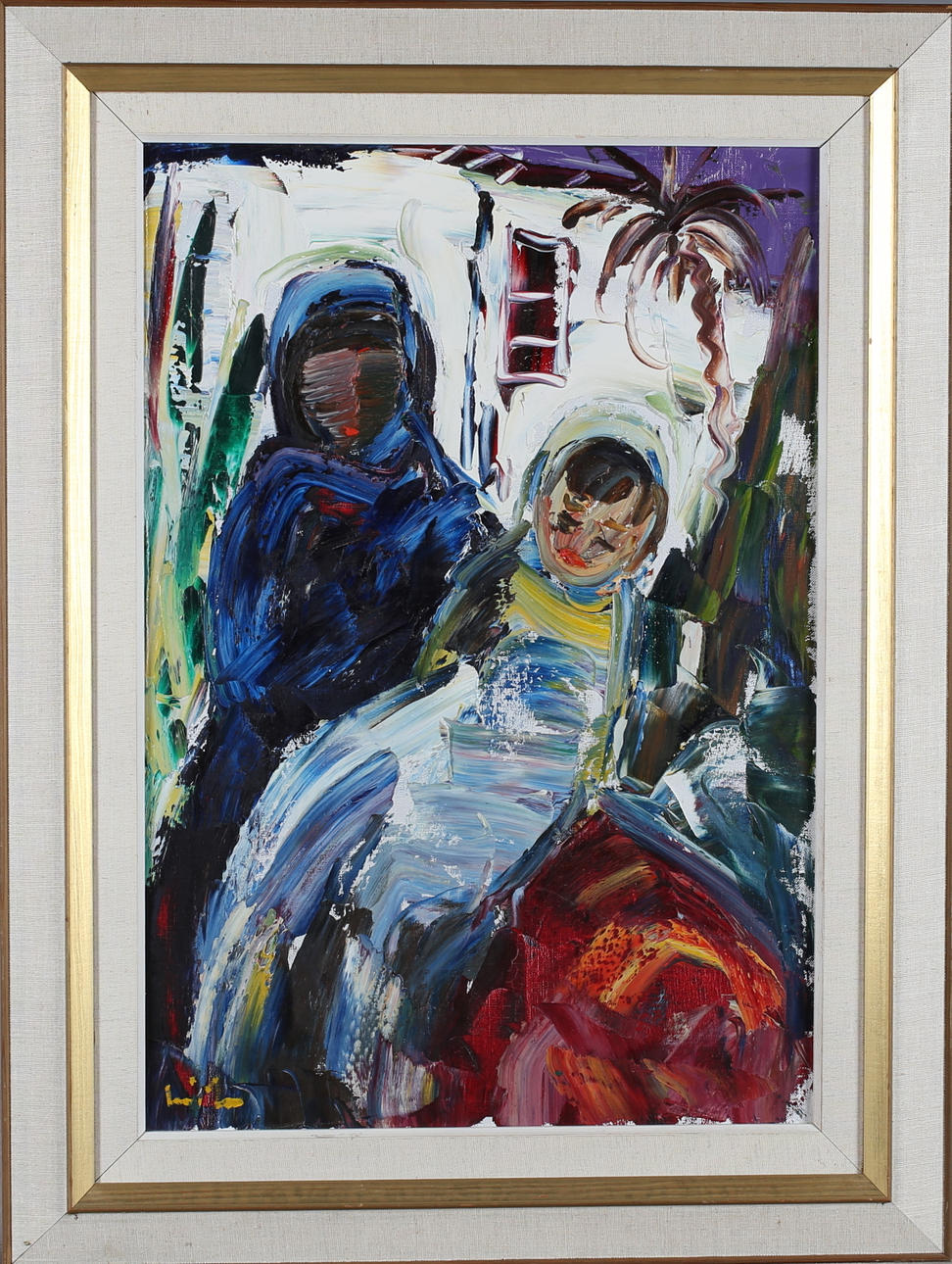 ERIC LOO. Figurkomposition, olja på duk, signerad.