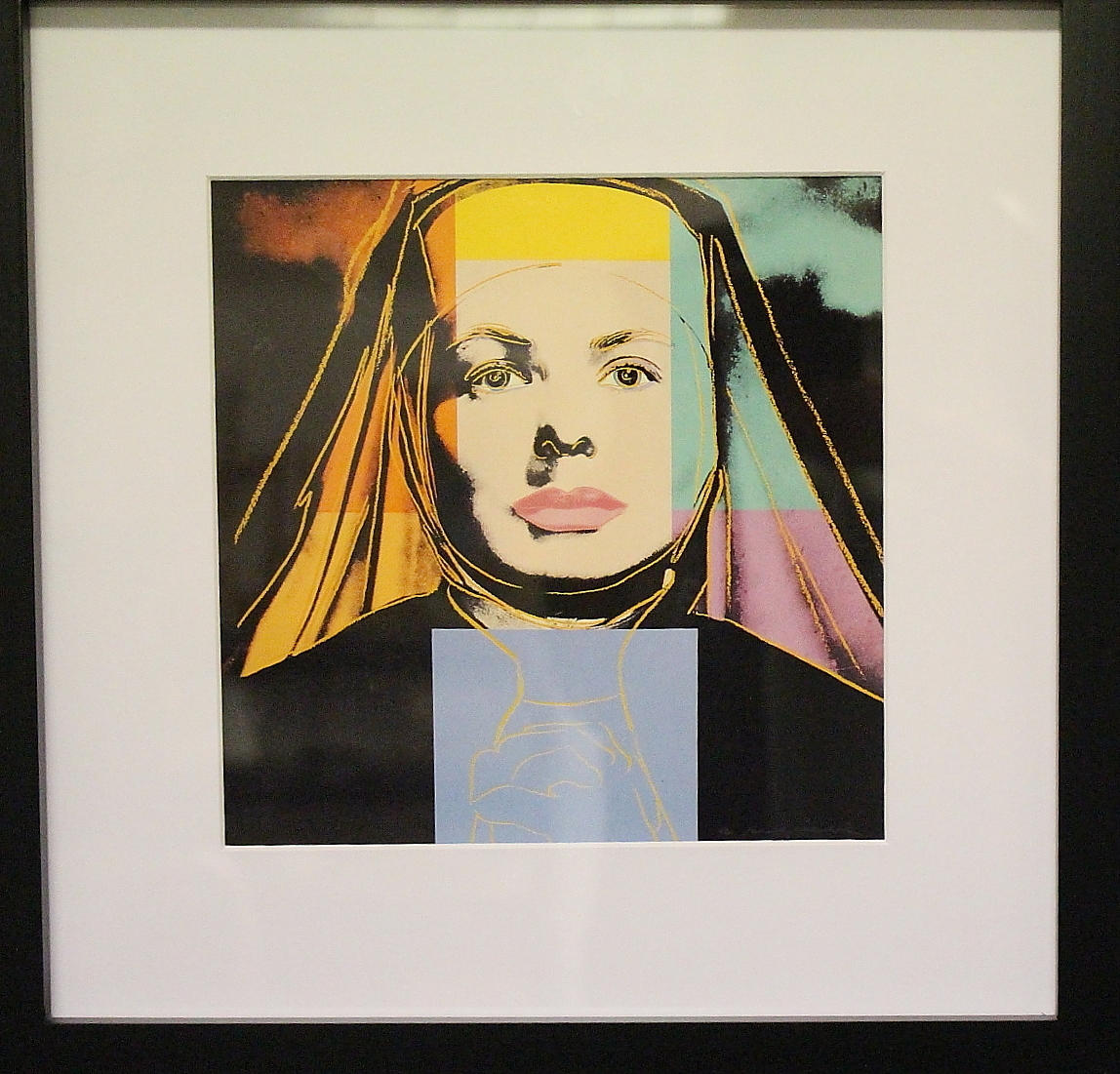 ANDY WARHOL. After. Color offset, portrait of Ingrid Bergman. Sign in ...